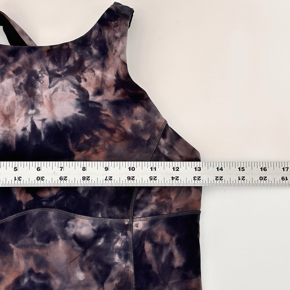 Lululemon Key To Balance Tank Purple Tie Dye Size 4 Padded Nulu Yoga Gym Pilates - Picture 5 of 6